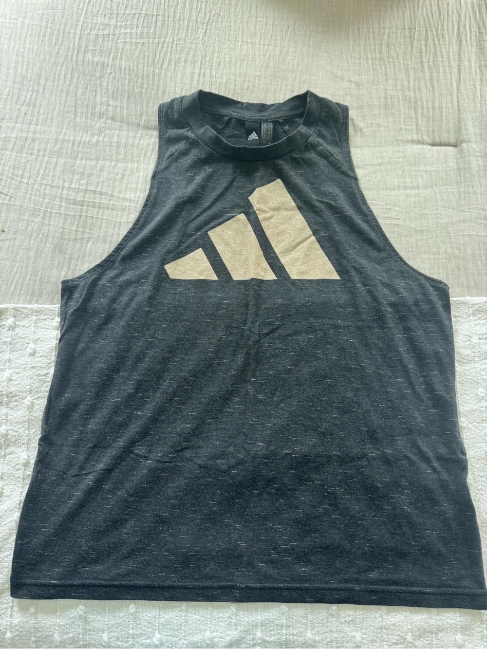 Adidas charcoal gray high neck tank top size medium